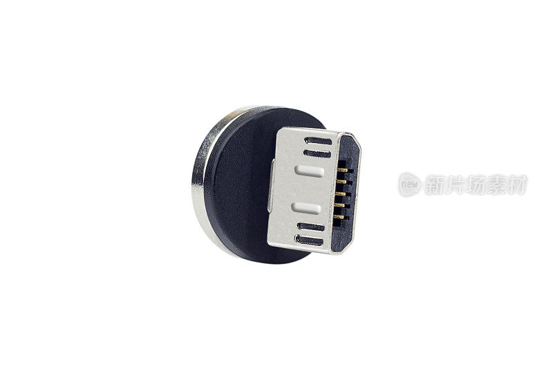 Micro USB磁性适配器，Micro USB磁性附件与背景隔离